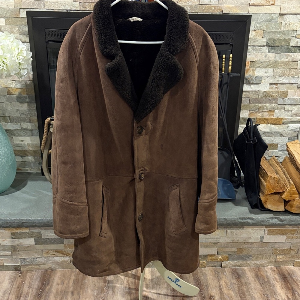 Men's Brown Shearling Coat